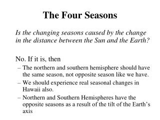 The Four Seasons