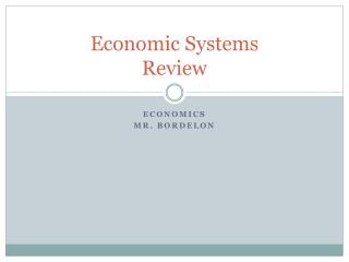 Economic Systems Review