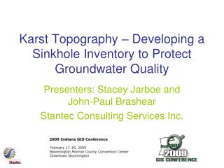 Karst Topography – Developing a Sinkhole Inventory to Protect Groundwater Quality