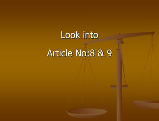 Look into Article No:8 &amp; 9