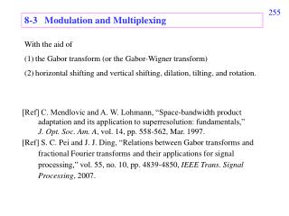 With the aid of the Gabor transform (or the Gabor-Wigner transform)