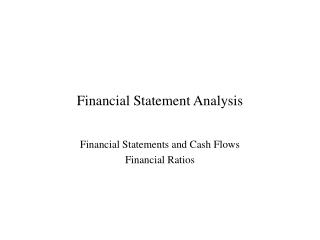 Financial Statement Analysis