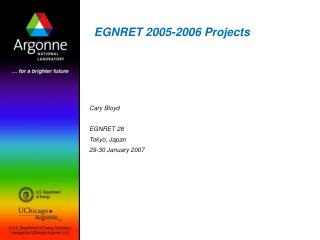 EGNRET 2005-2006 Projects