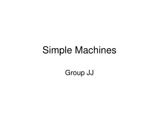 Simple Machines