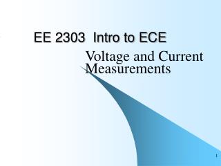 EE 2303 Intro to ECE