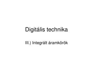 Digitális technika