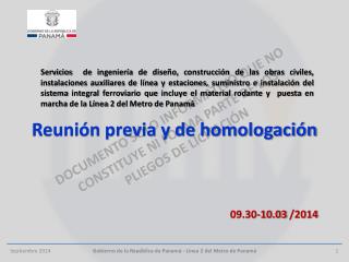 Reunión previa y de homologación