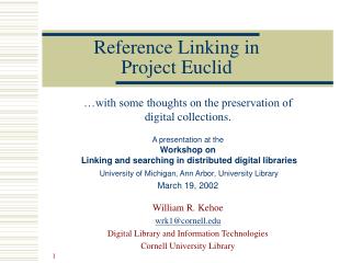 Reference Linking in Project Euclid