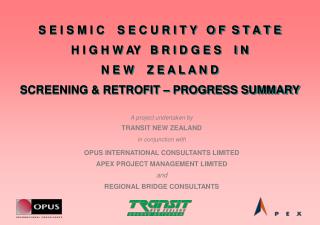 A project undertaken by TRANSIT NEW ZEALAND in conjunction with
