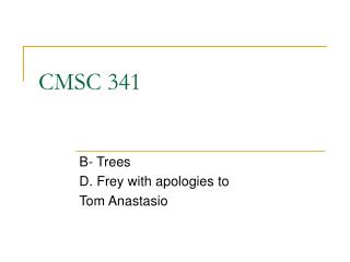 CMSC 341