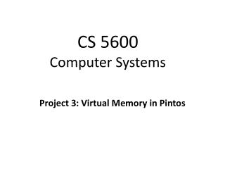 CS 5600 Computer Systems