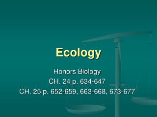 Ecology