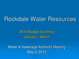 Rockdale Water Resources