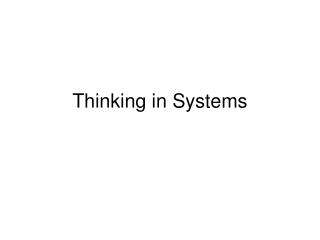 Thinking in Systems