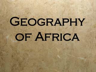 Geography of Africa