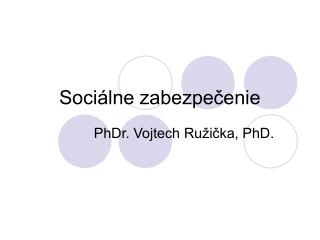 Sociálne zabezpečenie