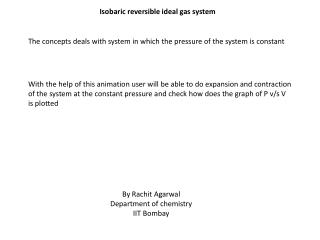 Isobaric reversible ideal gas system