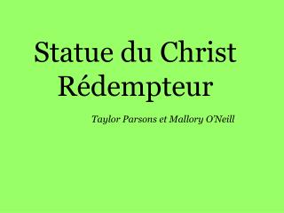 Statue du Christ Rédempteur