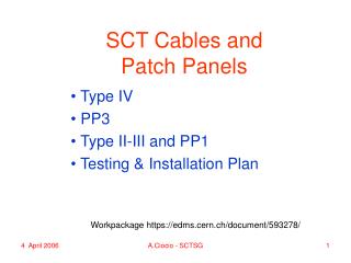 SCT Cables and Patch Panels