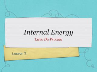 Internal Energy