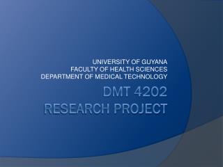 DMT 4202 RESEARCH PROJECT