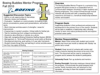 Suggested Discussion Topics Advice on job opportunities &amp; internships.