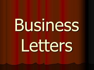 Business Letters