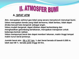 II. ATMOSFER BUMI