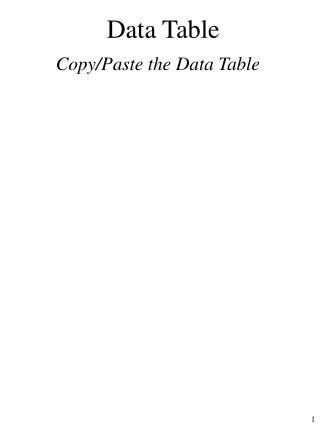 Data Table