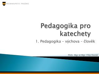 Pedagogika pro katechety