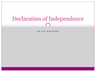 Declaration of Independence