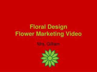 Floral Design Flower Marketing Video