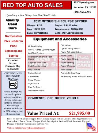 905 Wyoming Ave. Scranton PA 18509 (570) 969-6203