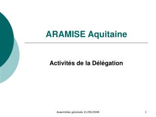 ARAMISE Aquitaine