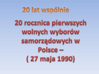 20 lat wspólnie