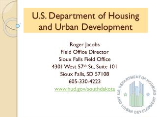 U.S. Department of Housing and Urban Development