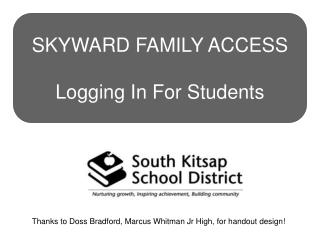 Thanks to Doss Bradford, Marcus Whitman Jr High, for handout design!