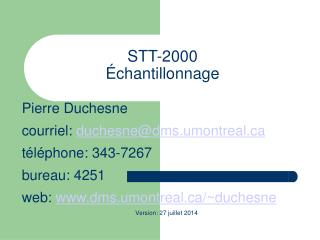 STT-2000 Échantillonnage