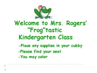 The Kindergarten Day