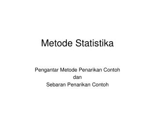 Metode Statistika