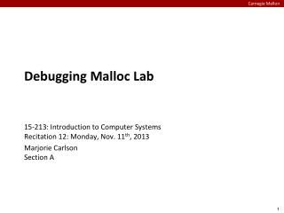Debugging Malloc Lab