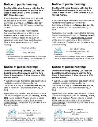 Notice of public hearing: