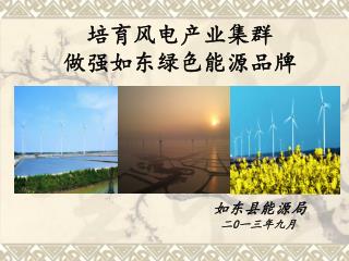 培育风电产业集群 做强如东绿色能源品牌