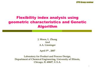 Flexibility index analysis using geometric characteristics and Genetic Algorithm