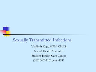 Sexually Transmitted Infections