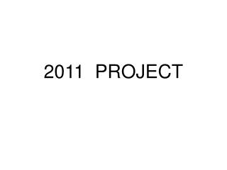 2011 PROJECT