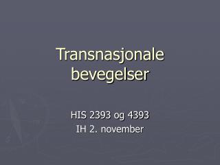 Transnasjonale bevegelser