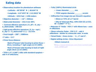 Ealing data