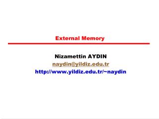 External Memory