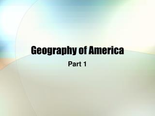 Geography of America